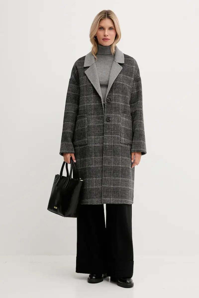 cappotto reversibile con lana colore grigio 23AEDN081