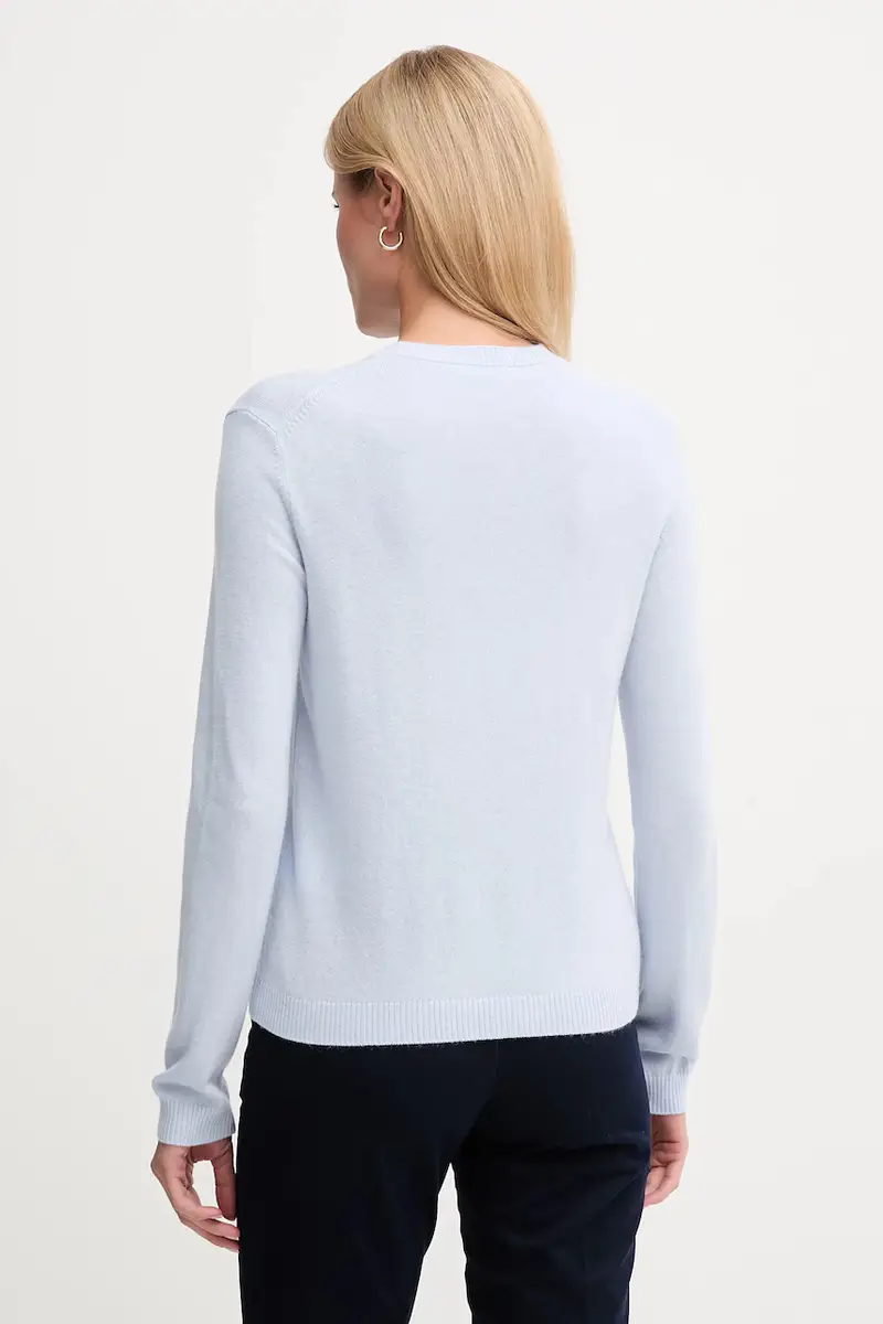 cardigan con lana colore blu 102HD502B miniatura 3