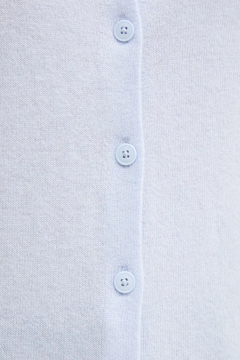 cardigan con lana colore blu 102HD502B miniatura 5