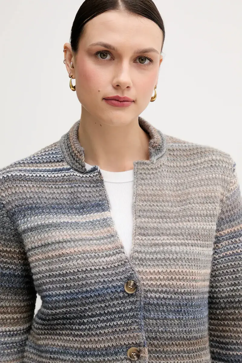 United Colors of Benetton Cardigan Grigio 3956237 miniatura 4