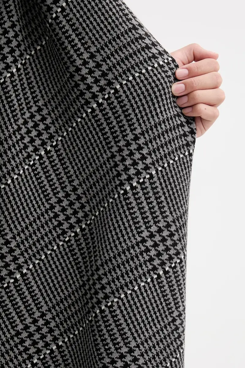 cardigan con lana reversibile colore grigio 112HEU01N miniatura 5