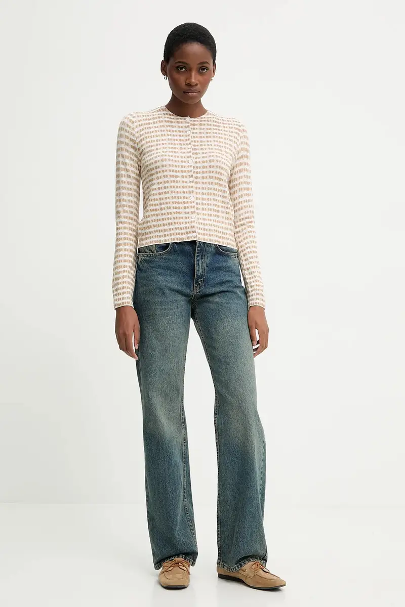 United Colors of Benetton Cardigan Donna Beige 3574985 miniatura 2