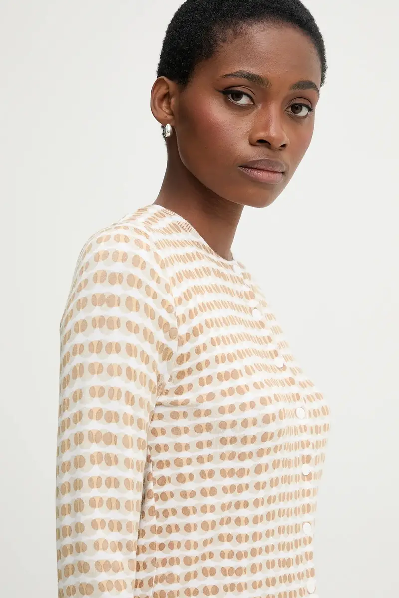 United Colors of Benetton Cardigan Donna Beige 3574985 miniatura 4