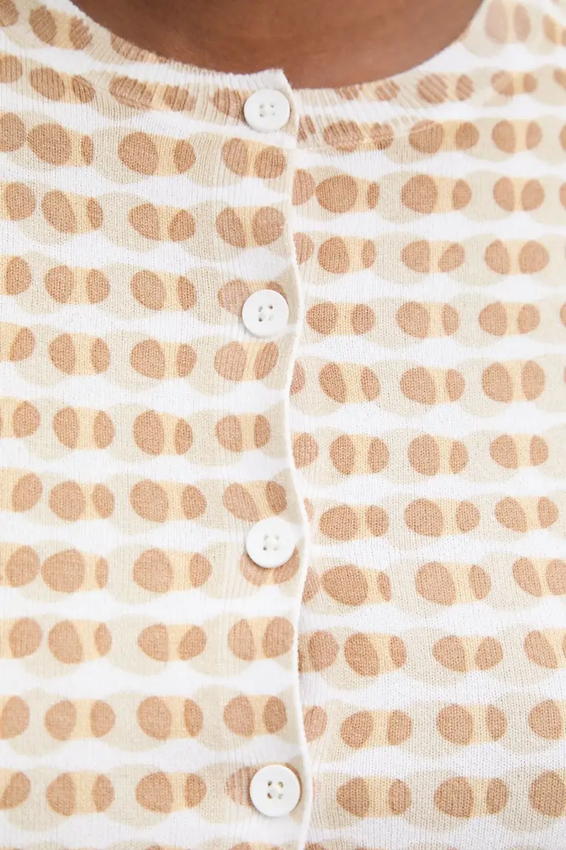 United Colors of Benetton Cardigan Donna Beige 3574985 miniatura 5