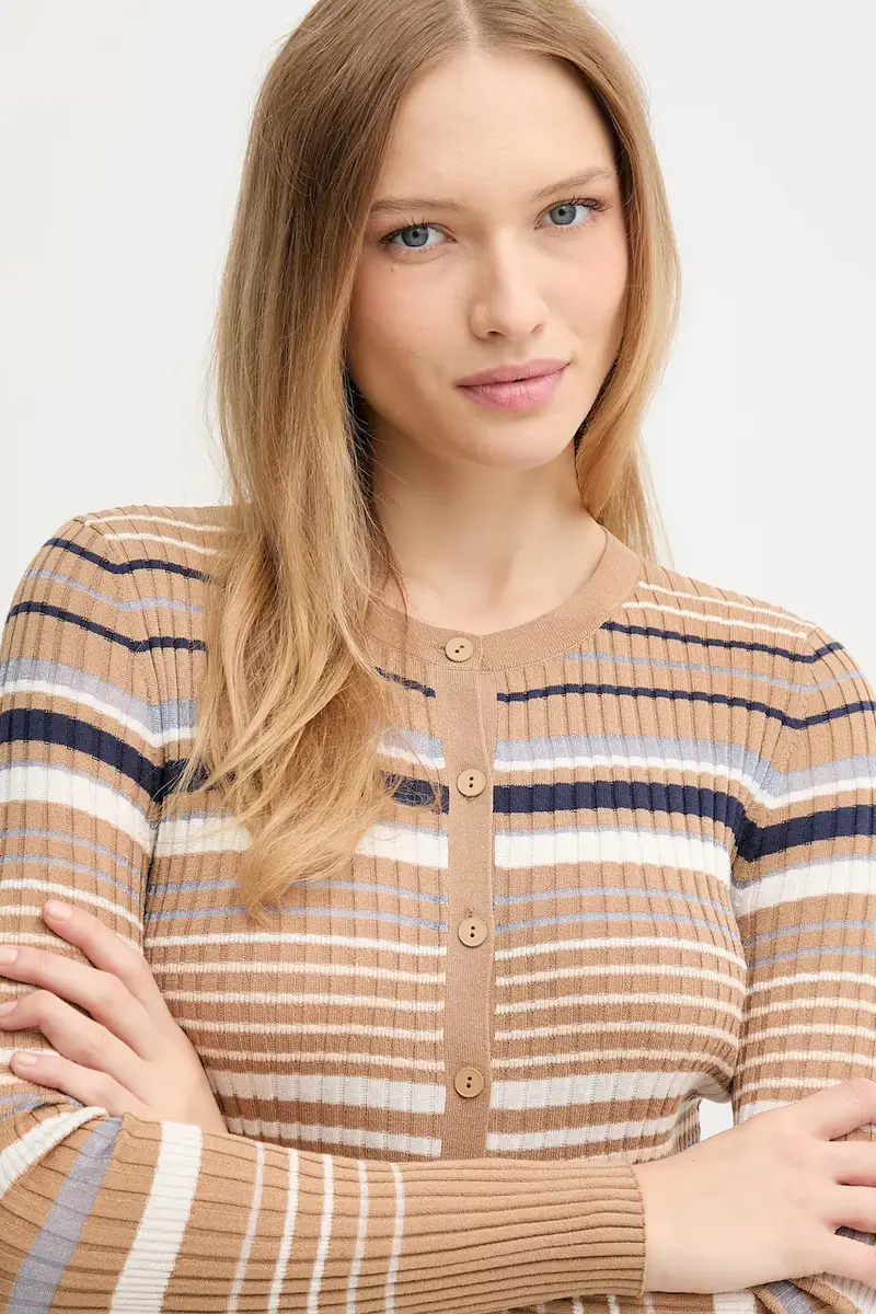 United Colors of Benetton Cardigan Donna Marrone 3619488 miniatura 4