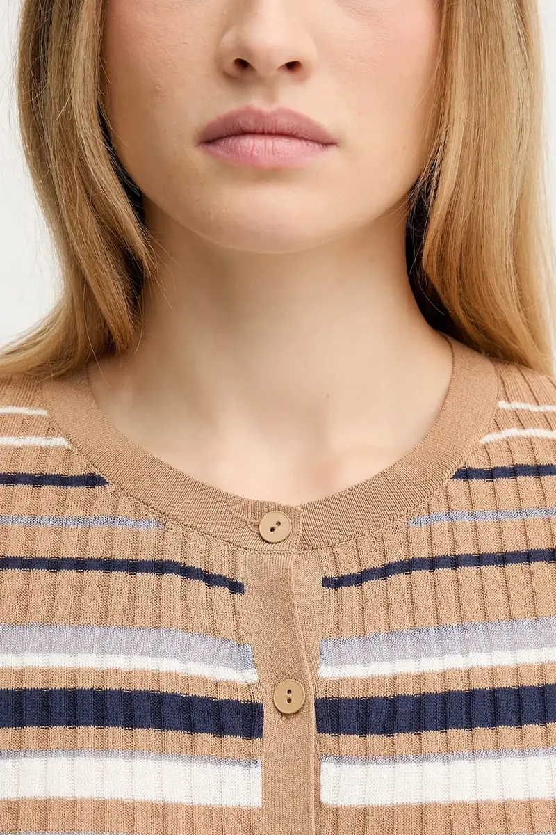 United Colors of Benetton Cardigan Donna Marrone 3619488 miniatura 5