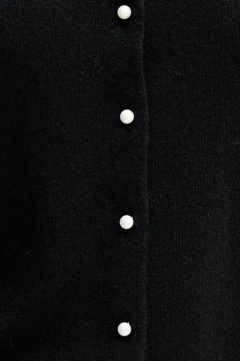 United Colors of Benetton Cardigan Donna Nero 3649226 miniatura 5