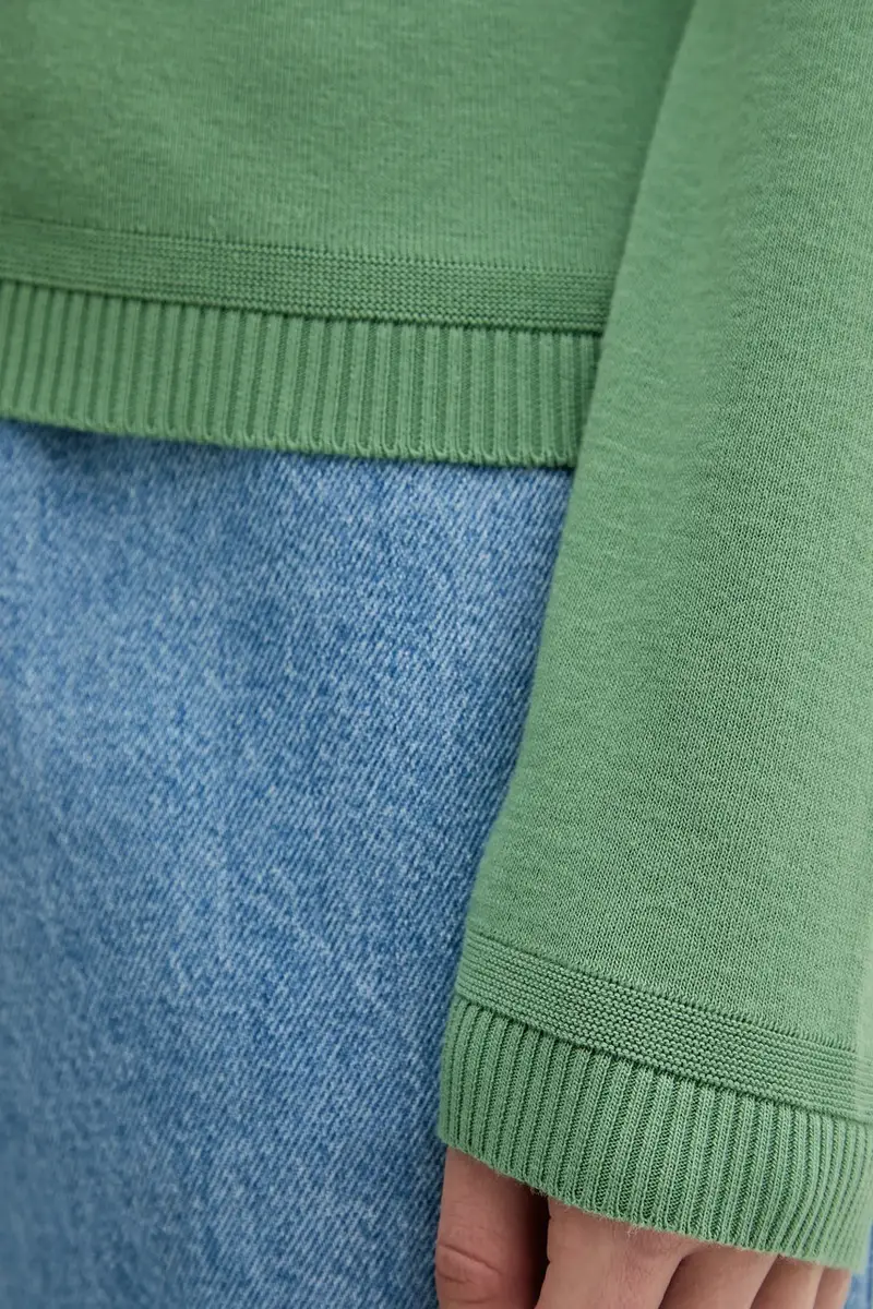 cardigan in cotone colore verde 1091D5558 miniatura 5