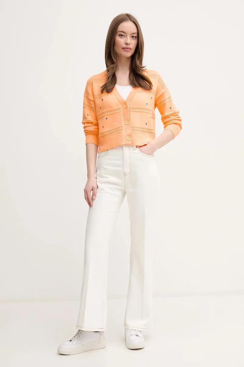 United Colors of Benetton Cardigan Donna Arancione 2469253 miniatura 2