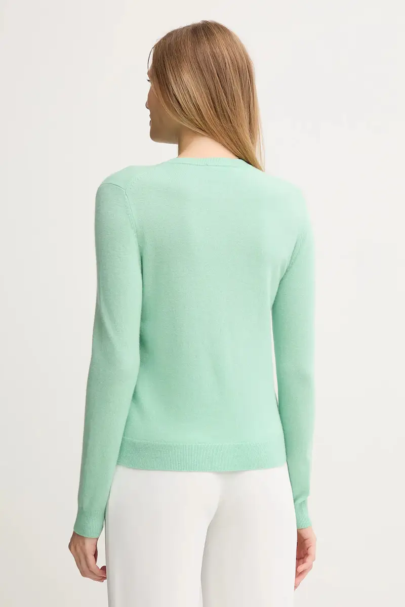 cardigan in lana colore verde miniatura 2