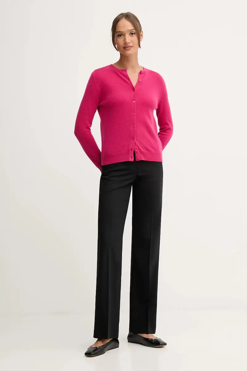 cardigan in lana colore verde Rosa miniatura 2