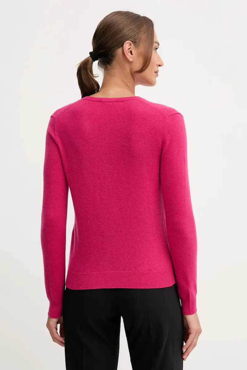 cardigan in lana colore verde Rosa miniatura 3