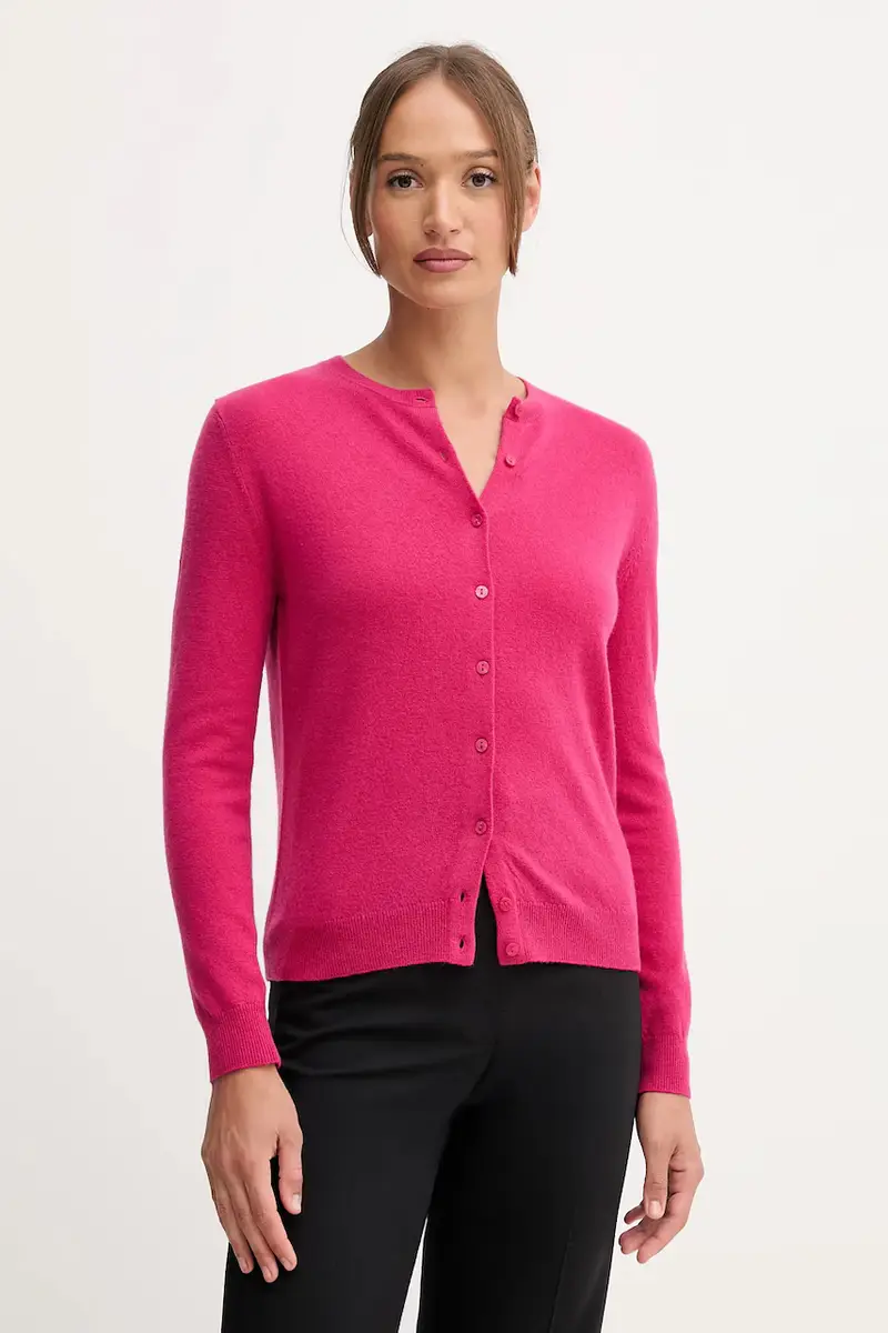 cardigan in lana colore verde Rosa