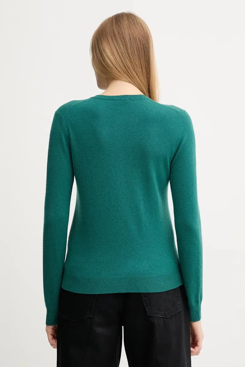 cardigan in lana colore verde Turchese miniatura 3