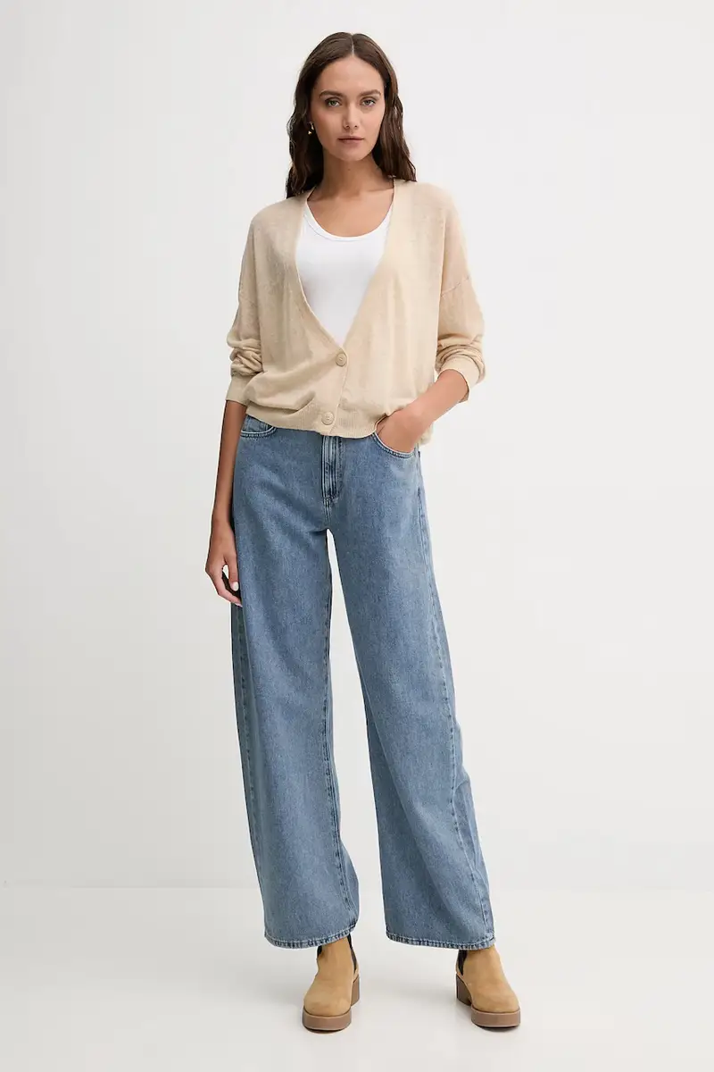 United Colors of Benetton Cardigan Donna Beige 3573670 miniatura 2