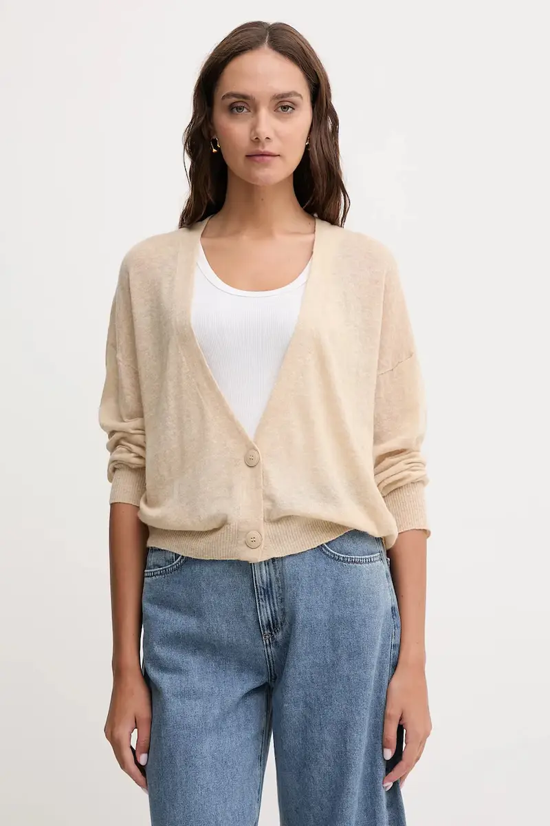 United Colors of Benetton Cardigan Donna Beige 3573670