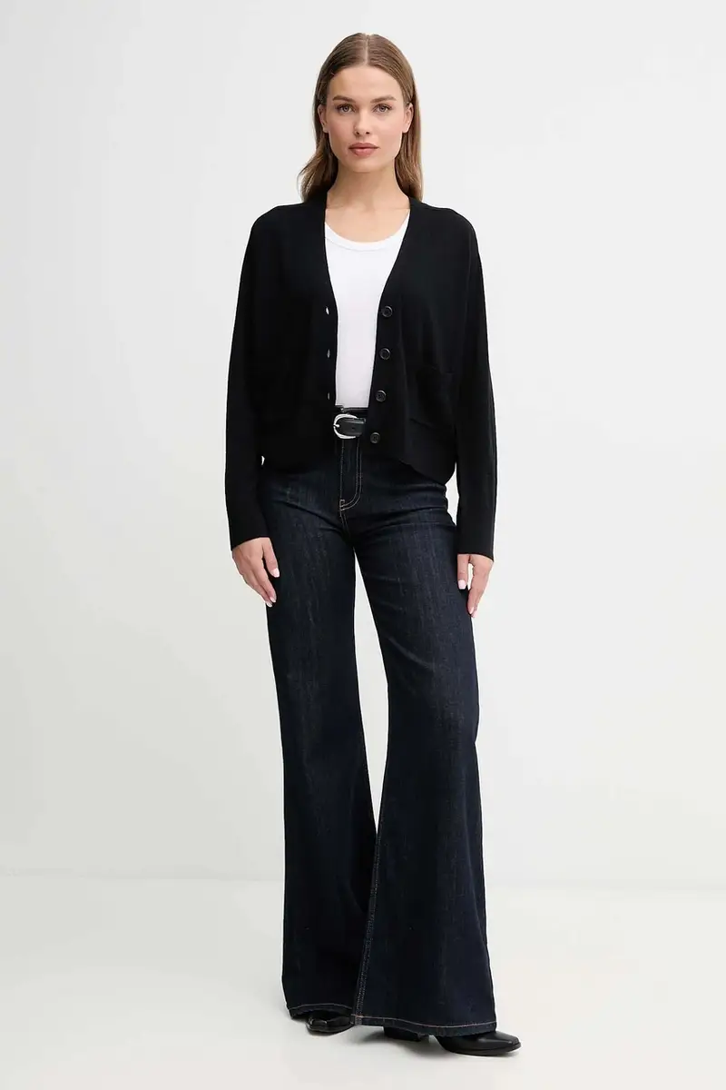 United Colors of Benetton Cardigan Donna Nero 3627538 miniatura 2