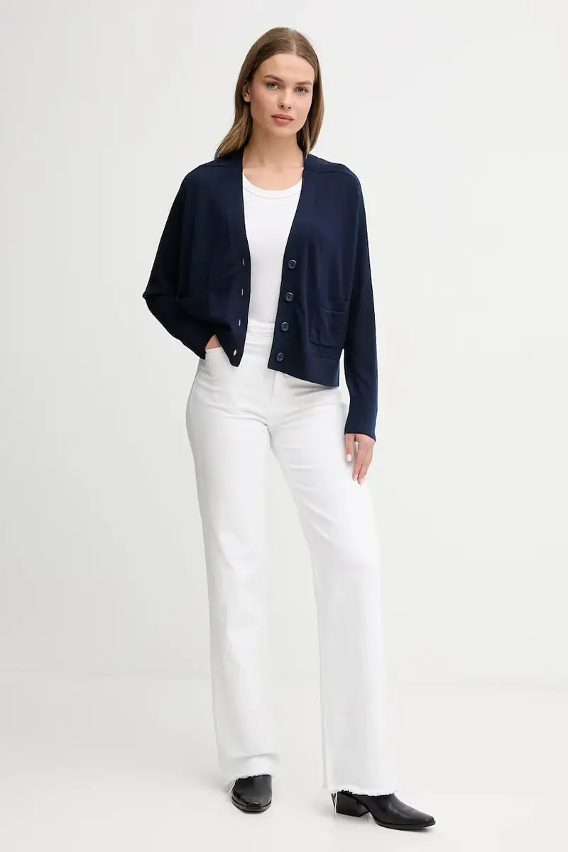 United Colors of Benetton Cardigan Donna Nero 3591262 miniatura 2