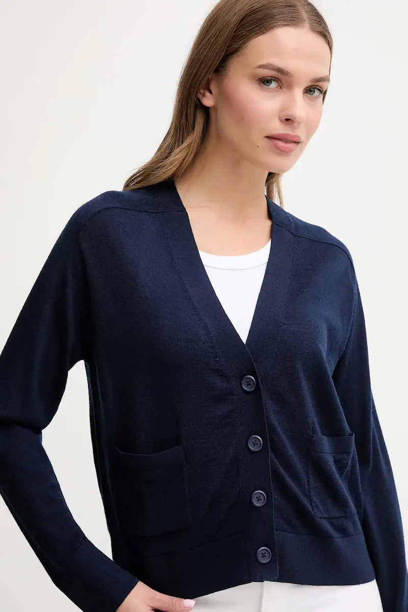 United Colors of Benetton Cardigan Donna Nero 3591262 miniatura 4