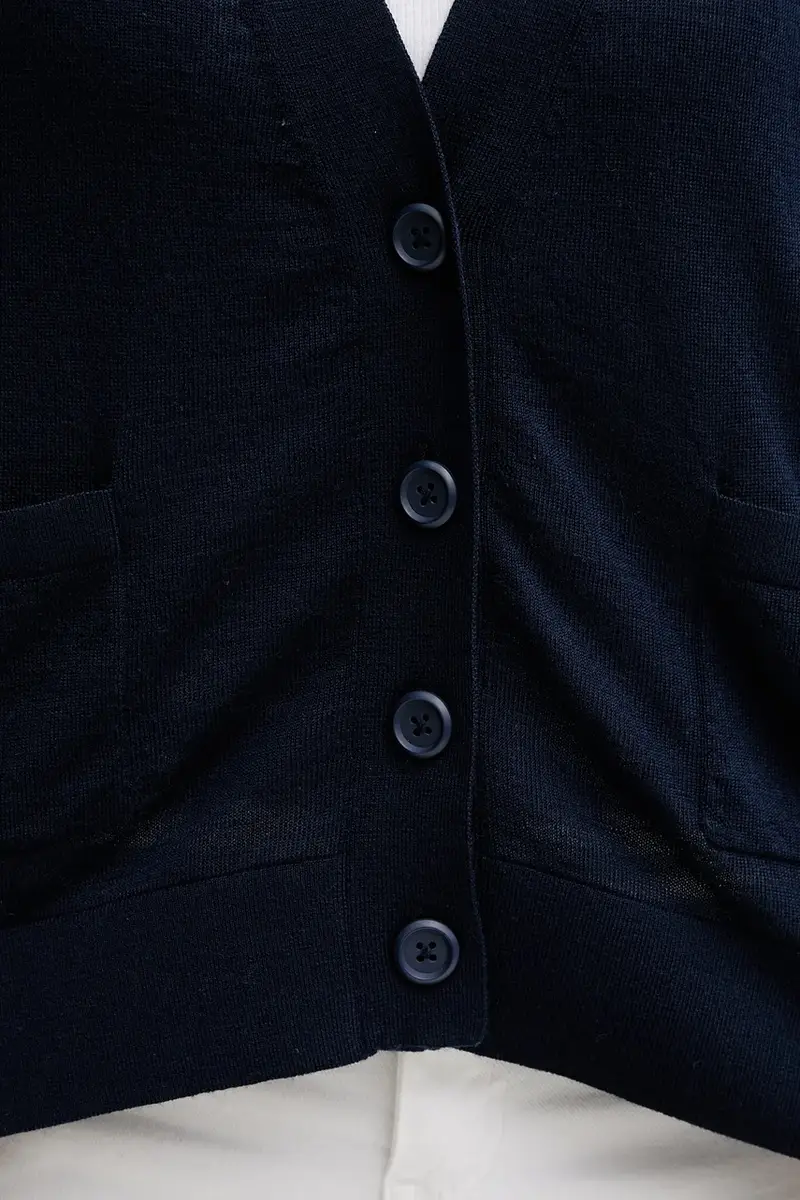 United Colors of Benetton Cardigan Donna Nero 3591262 miniatura 5