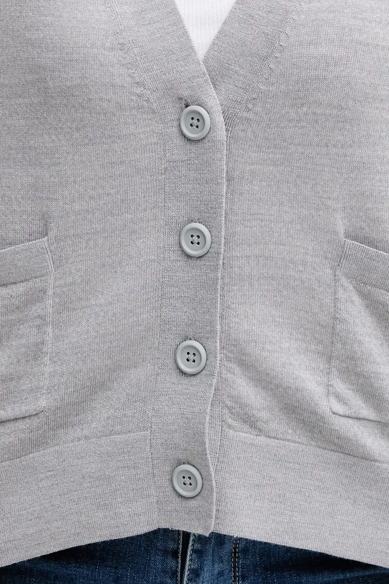 United Colors of Benetton Cardigan Donna Nero 3609678 miniatura 5