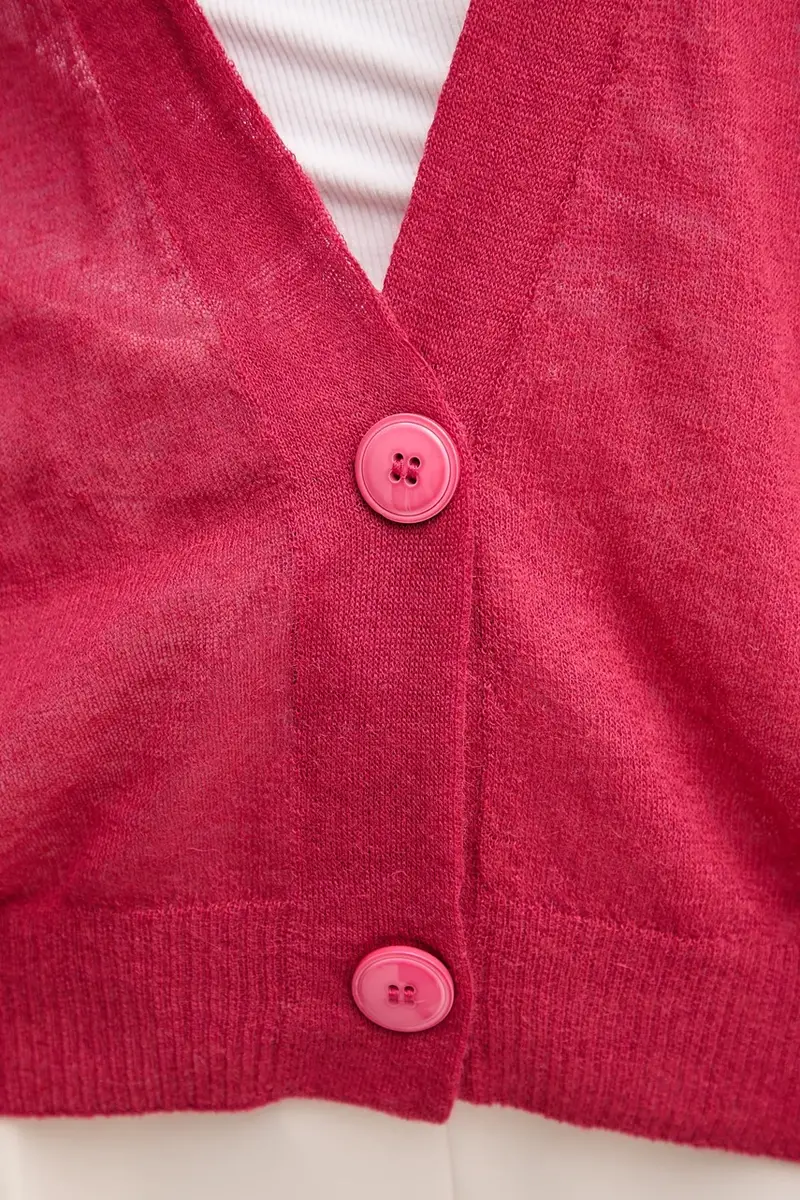 United Colors of Benetton Cardigan Donna Rosa 3663292 miniatura 5