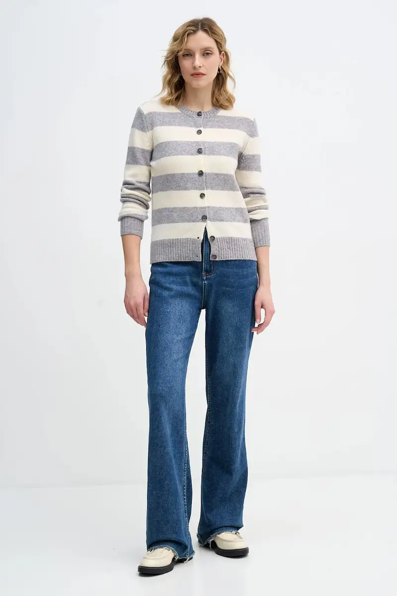 United Colors of Benetton Cardigan Grigio 4148551 miniatura 2