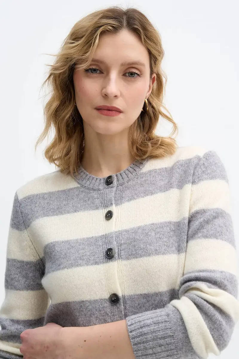 United Colors of Benetton Cardigan Grigio 4148551 miniatura 4