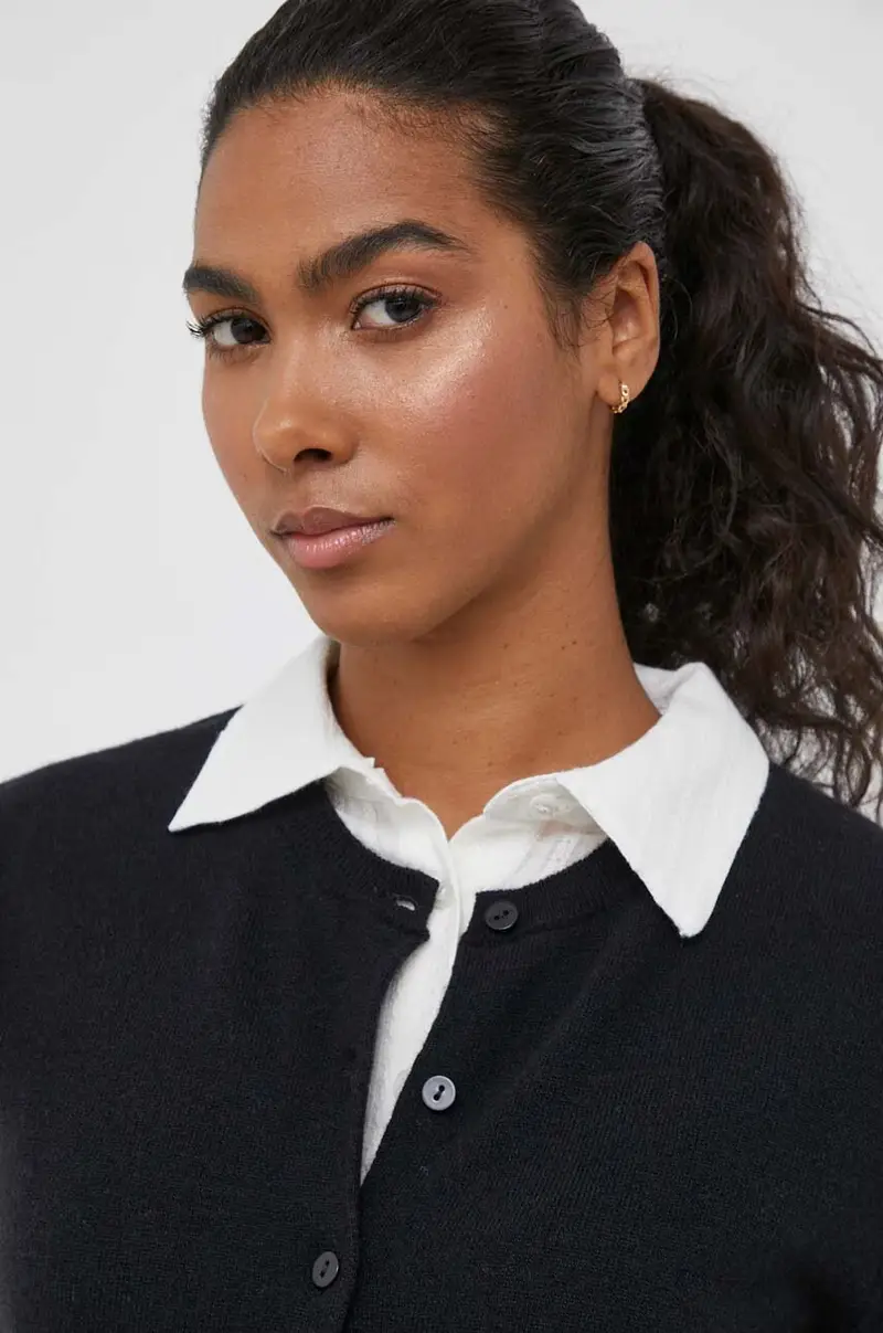 United Colors of Benetton Cardigan Nero 3624179 miniatura 4