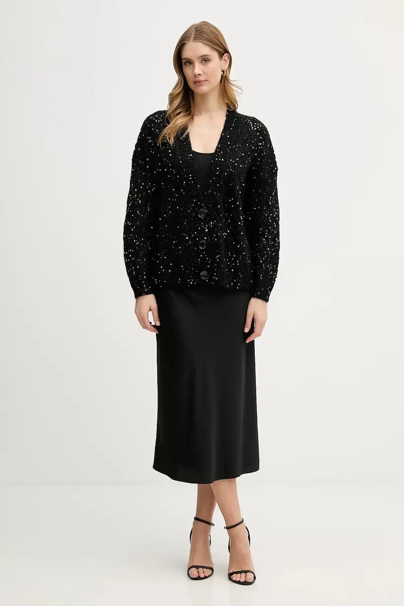 United Colors of Benetton Cardigan Nero 4150535 miniatura 2