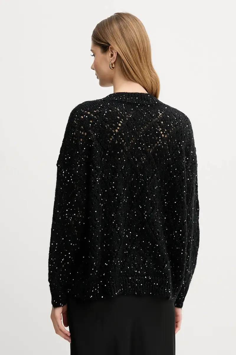 United Colors of Benetton Cardigan Nero 4150535 miniatura 3