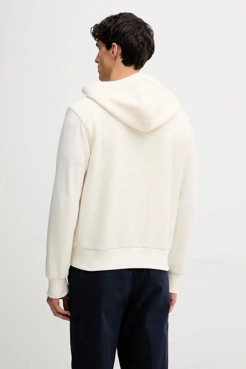 felpa con lana colore beige con cappuccio 3ORNU500S miniatura 3