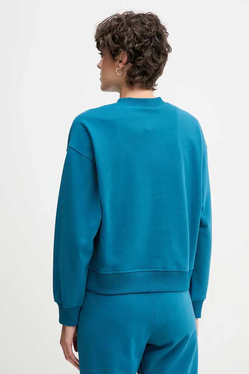 felpa donna colore turchese 3WNW3M07T miniatura 3