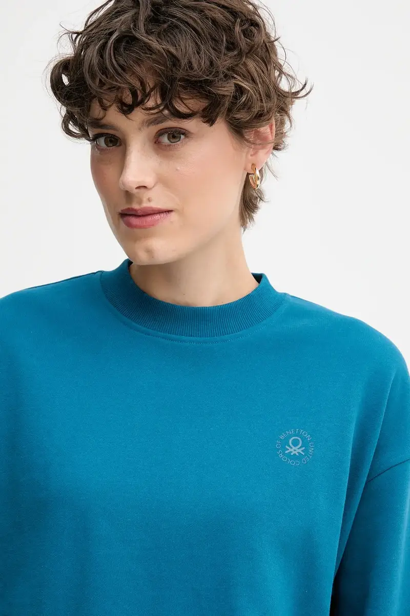 felpa donna colore turchese 3WNW3M07T miniatura 4