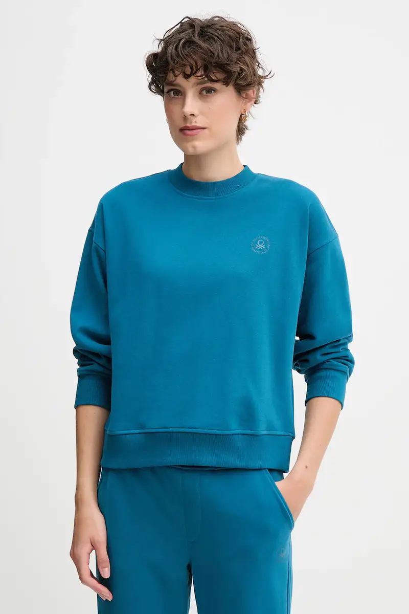 felpa donna colore turchese 3WNW3M07T