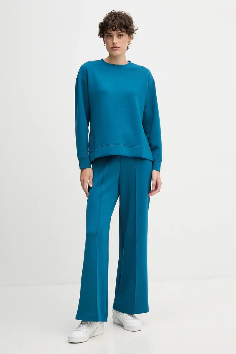 felpa donna colore turchese 3Y2F3M07M miniatura 2