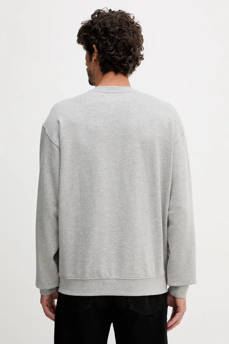 felpa in cotone uomo colore nero 342ZU1093 Grigio miniatura 3