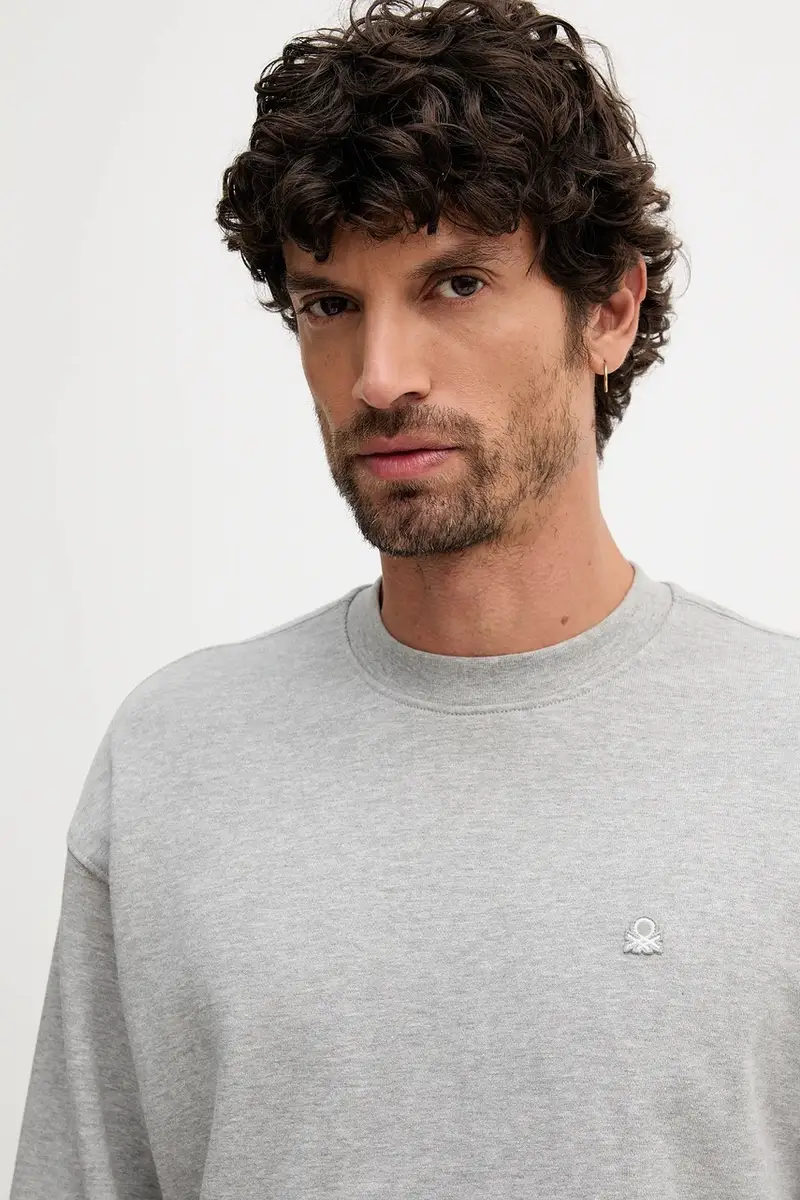 felpa in cotone uomo colore nero 342ZU1093 Grigio miniatura 4