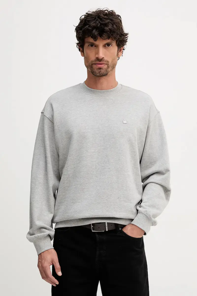 felpa in cotone uomo colore nero 342ZU1093 Grigio