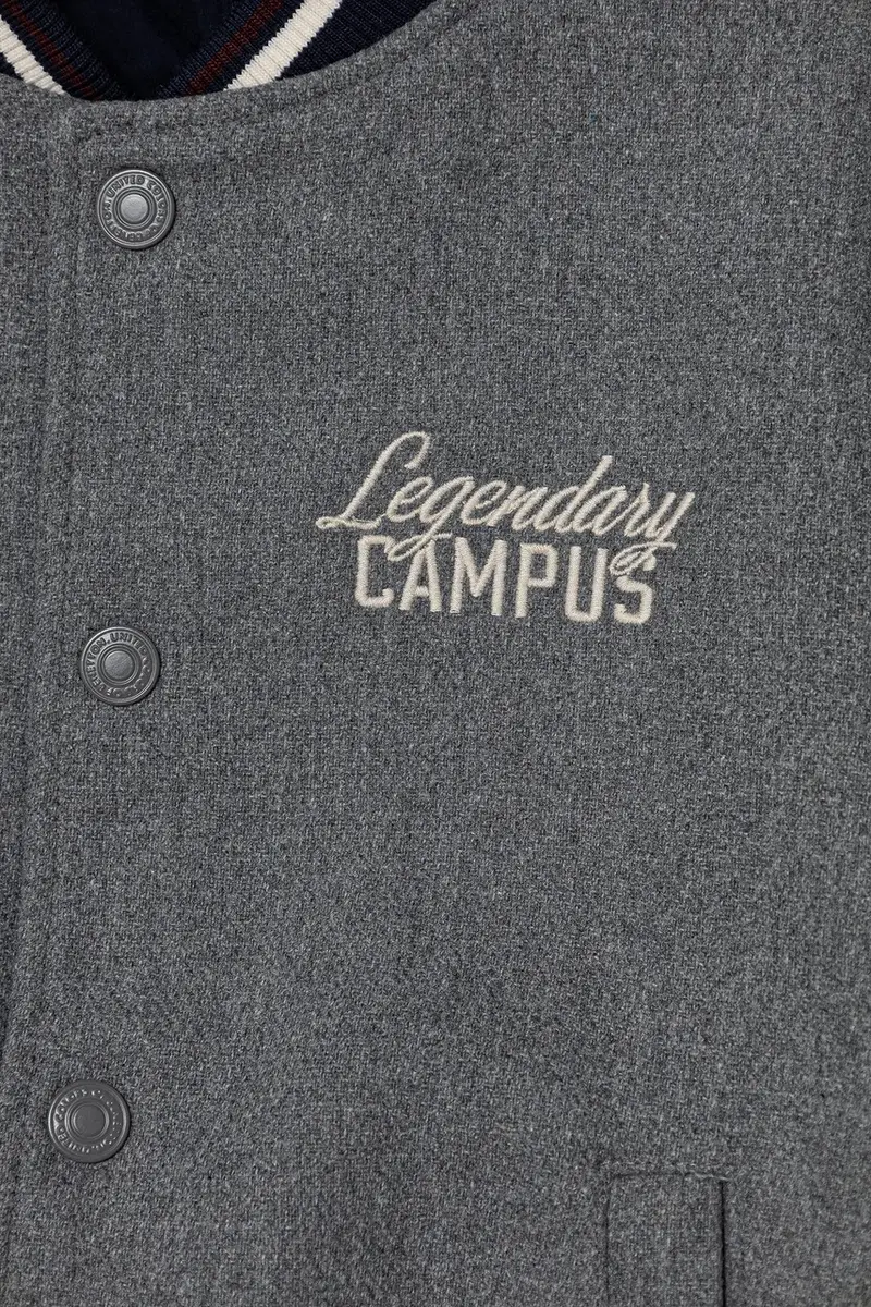 giacca bomber con lana per bambini colore grigio 2LLUCN06G miniatura 3