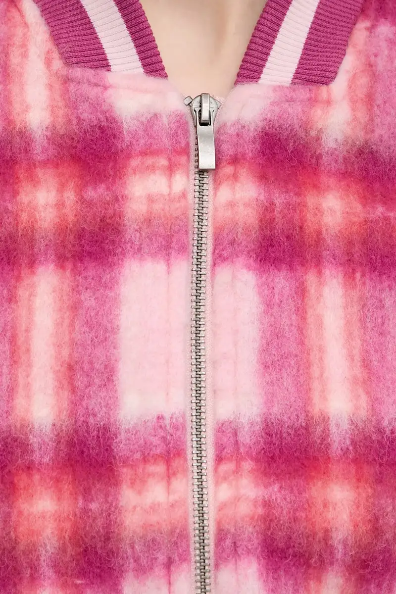 giacca bomber con lana Rosa miniatura 5