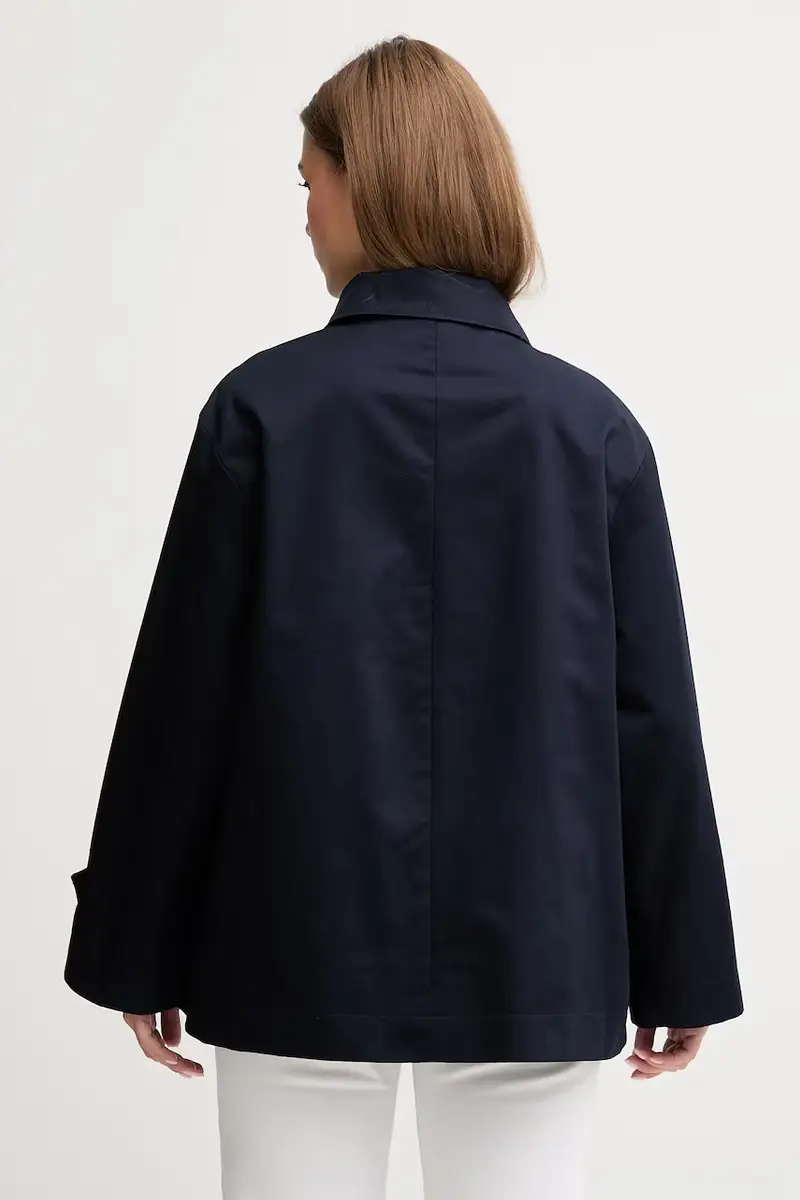 giacca in cotone colore blu navy 2QJYDN07Y miniatura 3