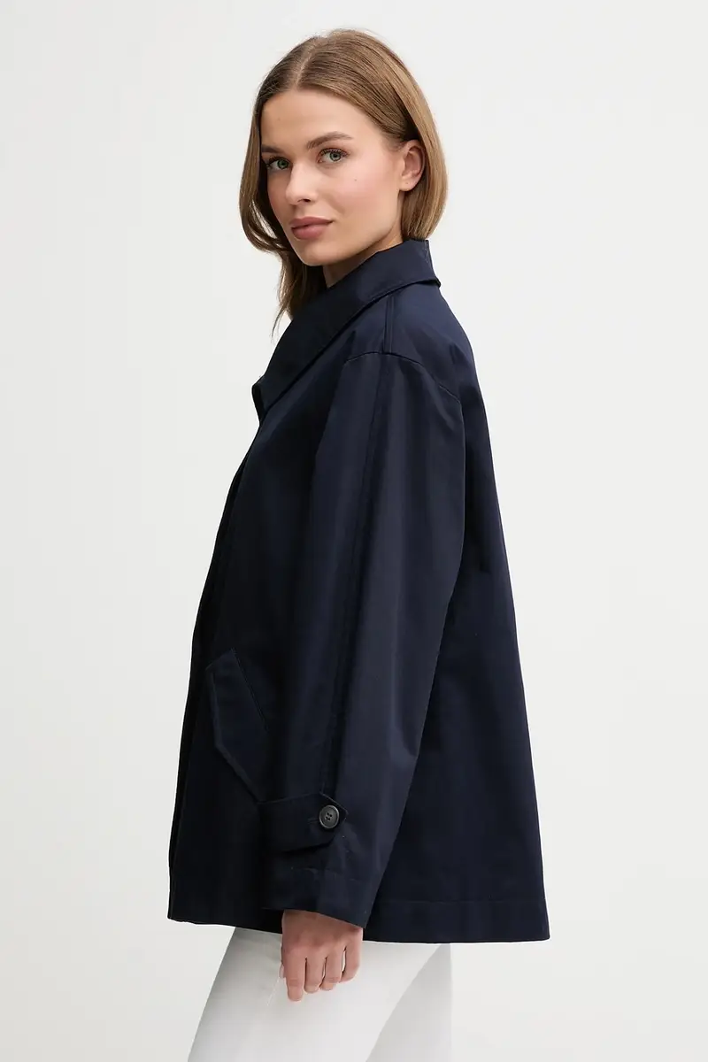 giacca in cotone colore blu navy 2QJYDN07Y miniatura 4