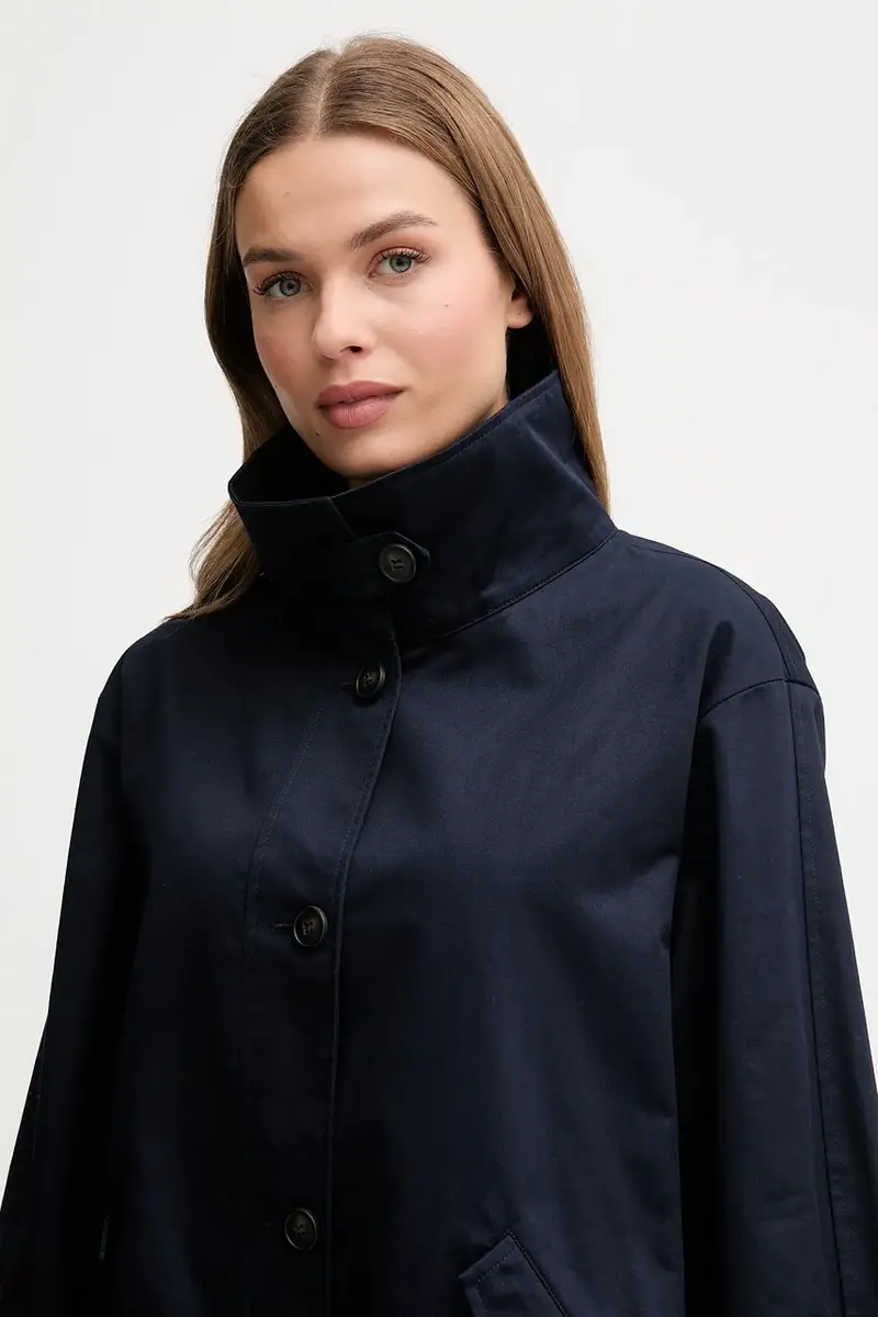 giacca in cotone colore blu navy 2QJYDN07Y miniatura 5