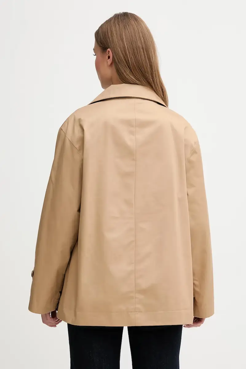 giacca in cotone colore marrone 2QJYDN07Y miniatura 3