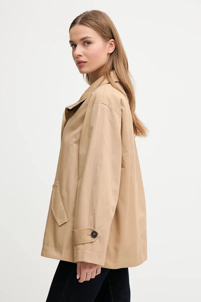 giacca in cotone colore marrone 2QJYDN07Y miniatura 4