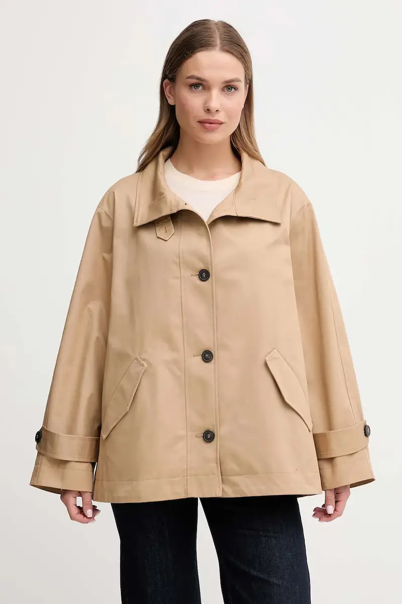 giacca in cotone colore marrone 2QJYDN07Y