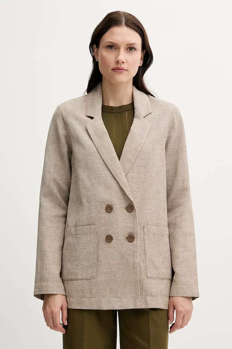 giacca in lino colore beige 265XDW035