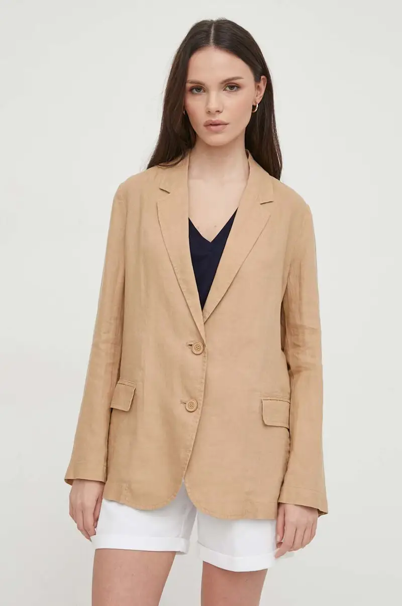 giacca in lino colore beige