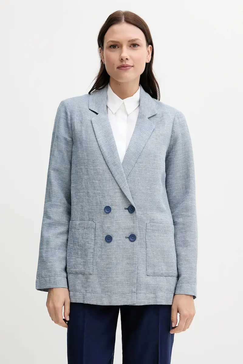 giacca in lino colore blu 265XDW035